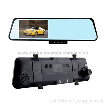4.3" Ultra Thin DVR/Car Recorder, P2 1,080P Dual Lens High Definition Anti-glare Screen Camcorder